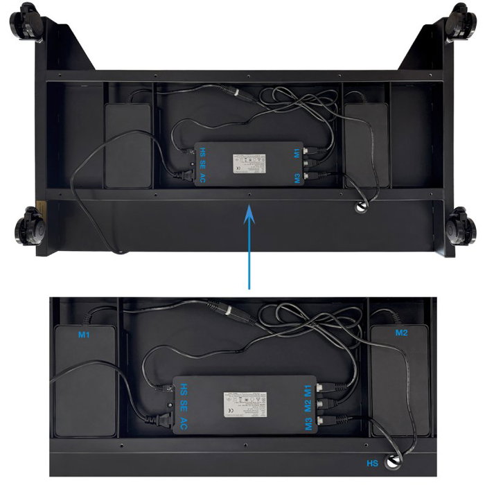 Tooq Soporte de Suelo Eléctrico UROS FSM03-B para TV 52-84 pulgadas
